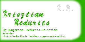 krisztian medurits business card