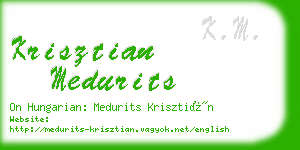 krisztian medurits business card